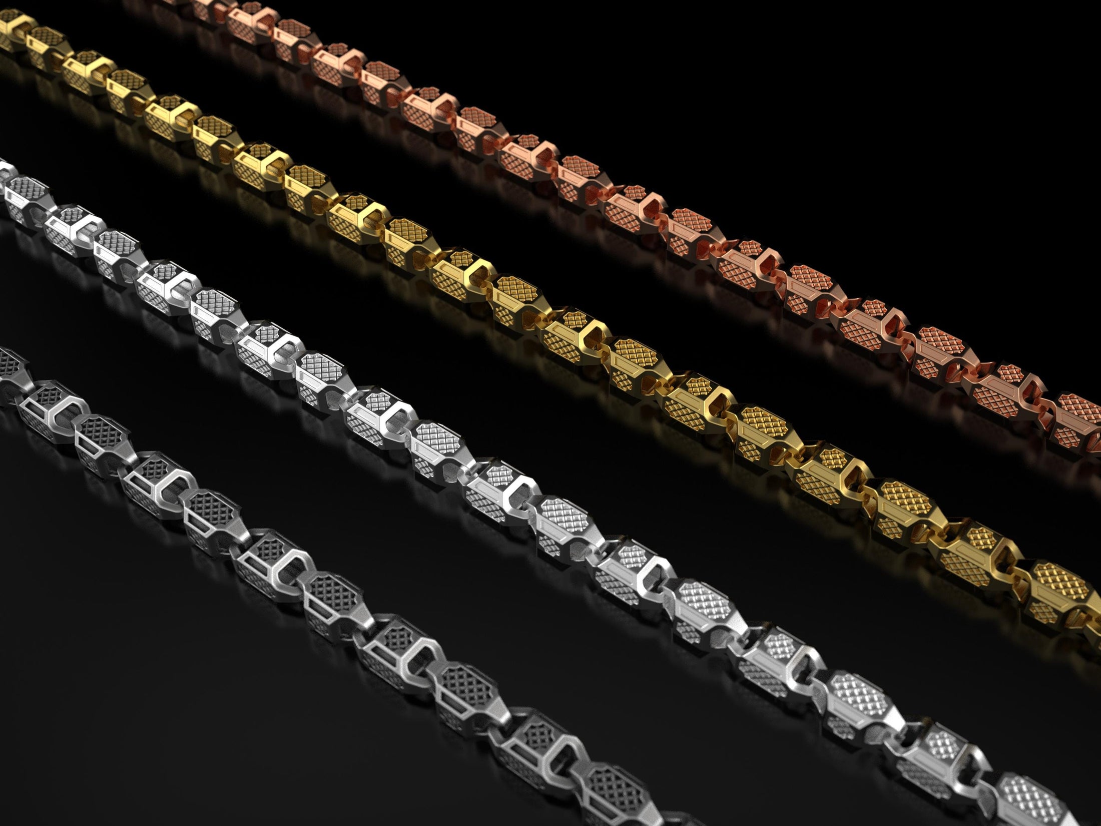 Detail shot of urban-style chain pattern