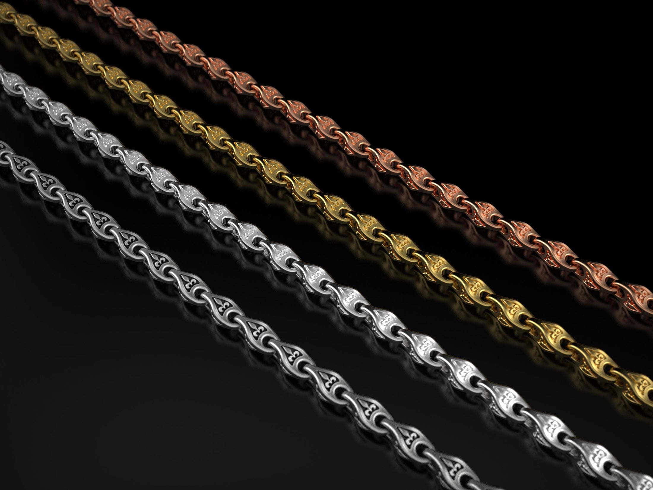 Regal-inspired men’s chain with lobster clasp
