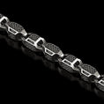 Load image into Gallery viewer, Close-up of hexagonal armor chain in oxidized silver
