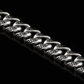 Load image into Gallery viewer, Greek key engraved silver Cuban chain
