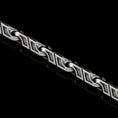 Load image into Gallery viewer, Greek meander chain necklace in silver on black background
