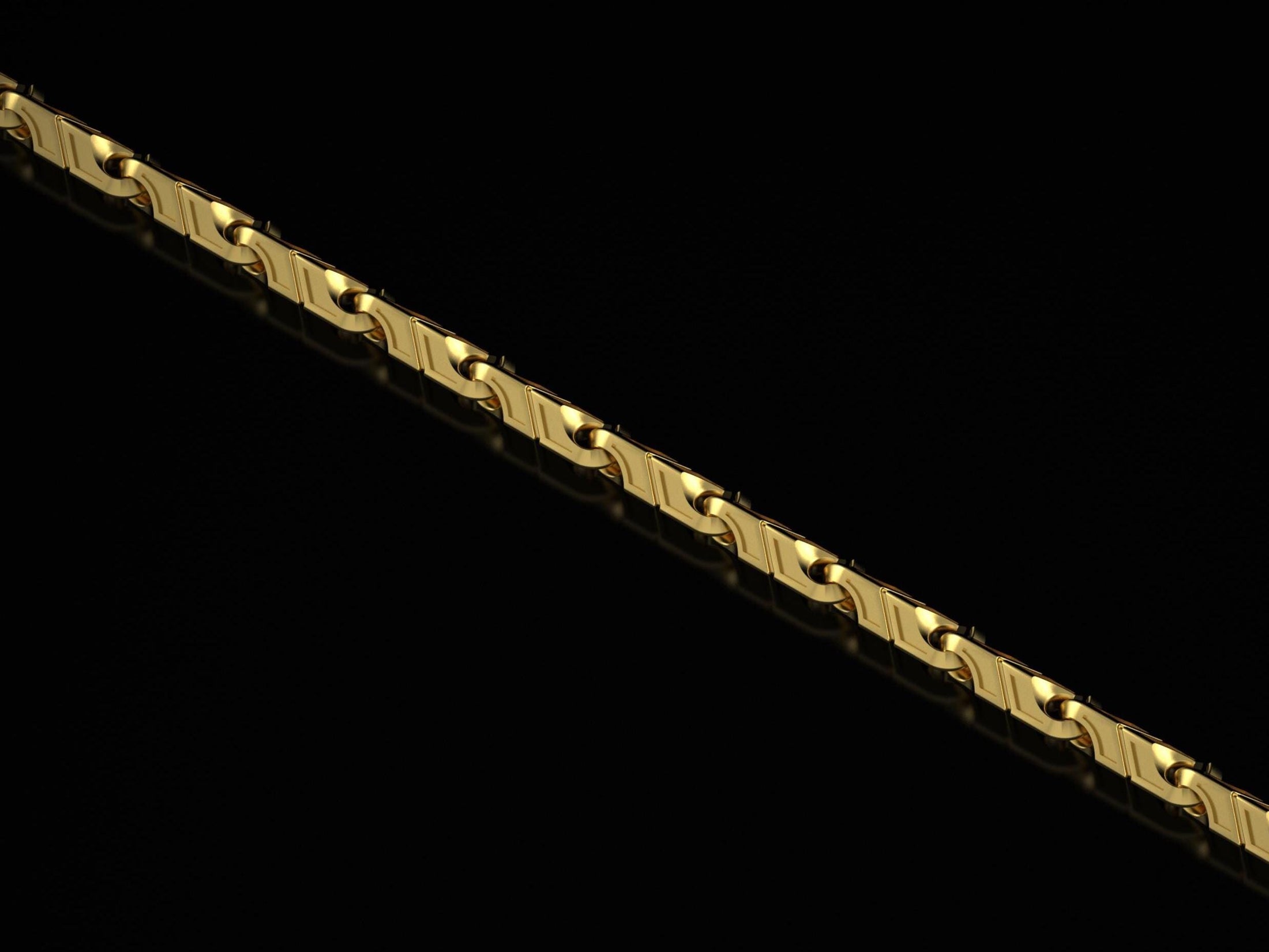 Greek pattern necklace in gold-plated finish
