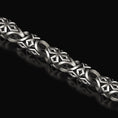 Load image into Gallery viewer, Close-up of gothic star chain in oxidized silver
