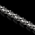 Load image into Gallery viewer, Oxidized Celtic triskele chain necklace with shield motifs
