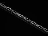 Baroque artisan silver chain necklace close-up oxidized finish