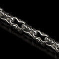 Load image into Gallery viewer, Oxidized silver antique pattern chain for men
