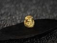 Load image into Gallery viewer, Gold plated Greek warrior ring featuring braided beard and helm,
