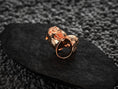 Load image into Gallery viewer, Top-down view displaying three finish options on werewolf ring.
