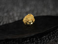 Load image into Gallery viewer, Front view of gold-plated Medusa snake hair detailing.

