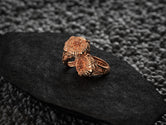 Interior view of rose gold Vegvísir signet ring.