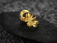 Load image into Gallery viewer, Interior band view of the yellow-gold-plated ring revealing the polished underside.
