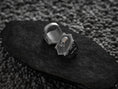 Load image into Gallery viewer, Gothic Brickwork Skull Signet Ring | Hexagonal Skull Jewelry in Sterling Silver, 18K Gold & Rose Gold Plated

