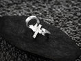Load image into Gallery viewer, Sacred Heart Christ The Redeemer Cross Signet Ring | Sterling Silver & Gold-Plated Faith Jewelry
