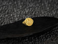 Load image into Gallery viewer, Gold plated Eagle Signet Ring with royal detailing and fine edges
