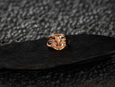 Rose gold plated Elephant Ring with soft symbolic edges