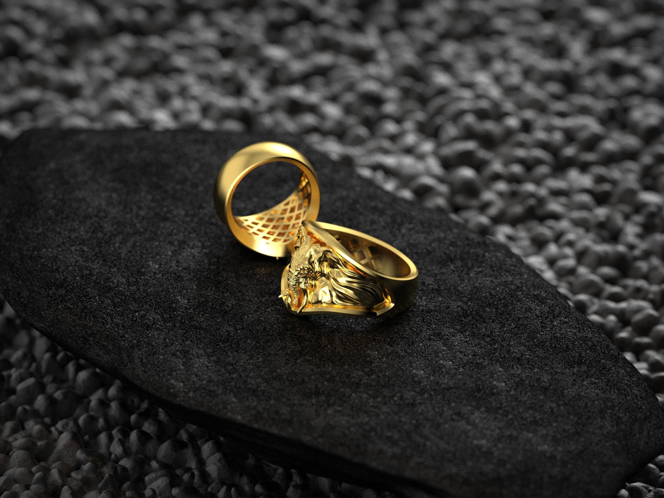 Elephant Signet Ring – Sterling Silver Animal Totem Ring for Strength, Wisdom & Tribal Safari Style Jewelry