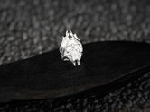 Lich Skull Wizard Ring – Gothic Fantasy DnD Jewelry for Dark Mage, Undead Sorcerer Ring in Sterling Silver
