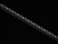 Load image into Gallery viewer, Close-up of oxidized eye-link chain necklace against black background
