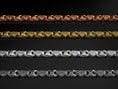 Load image into Gallery viewer, Full set of Viking chains in oxidized, polished, gold, and rose gold finishes

