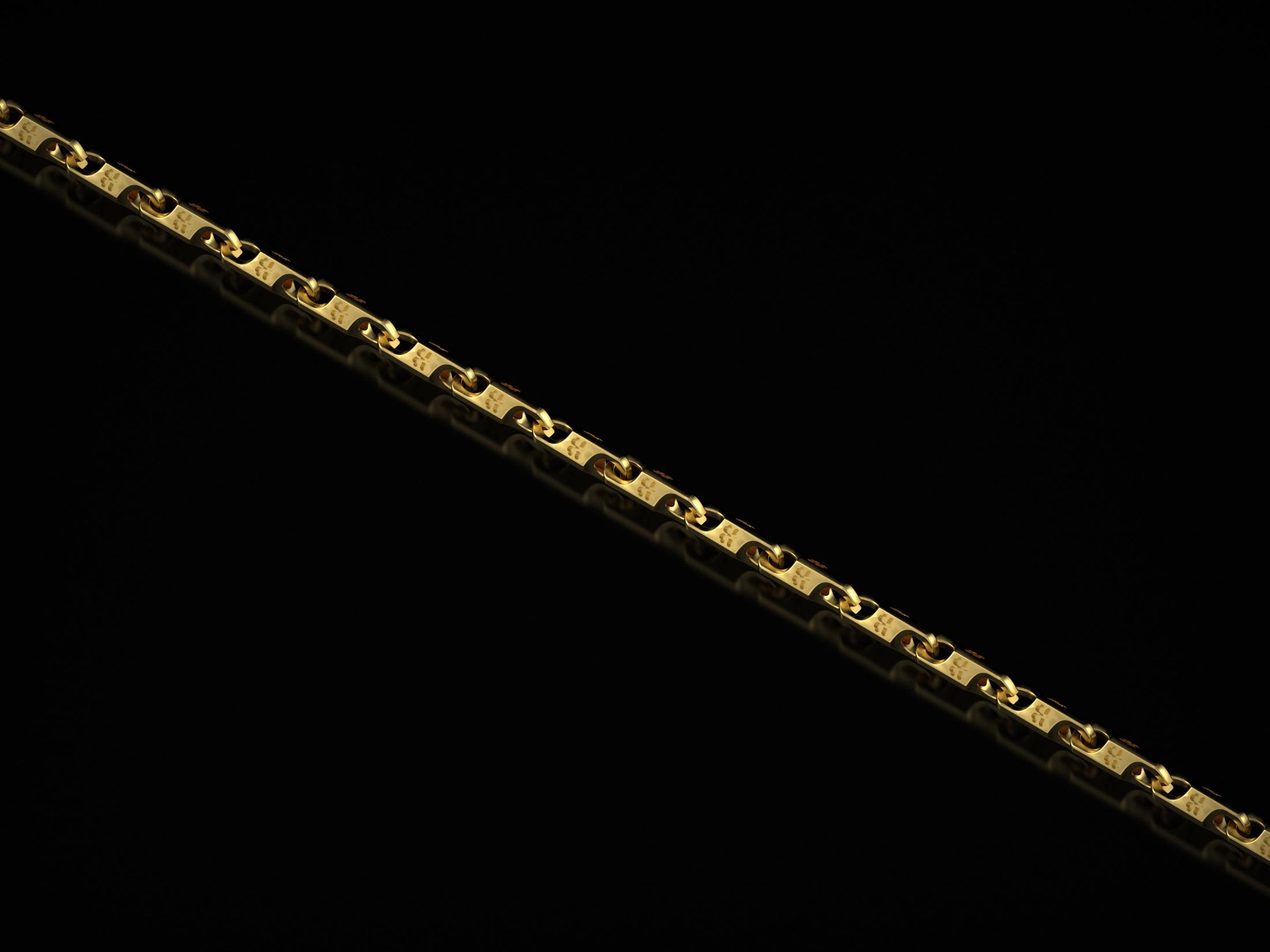 Gold plated clover link chain – elegant and symbolic