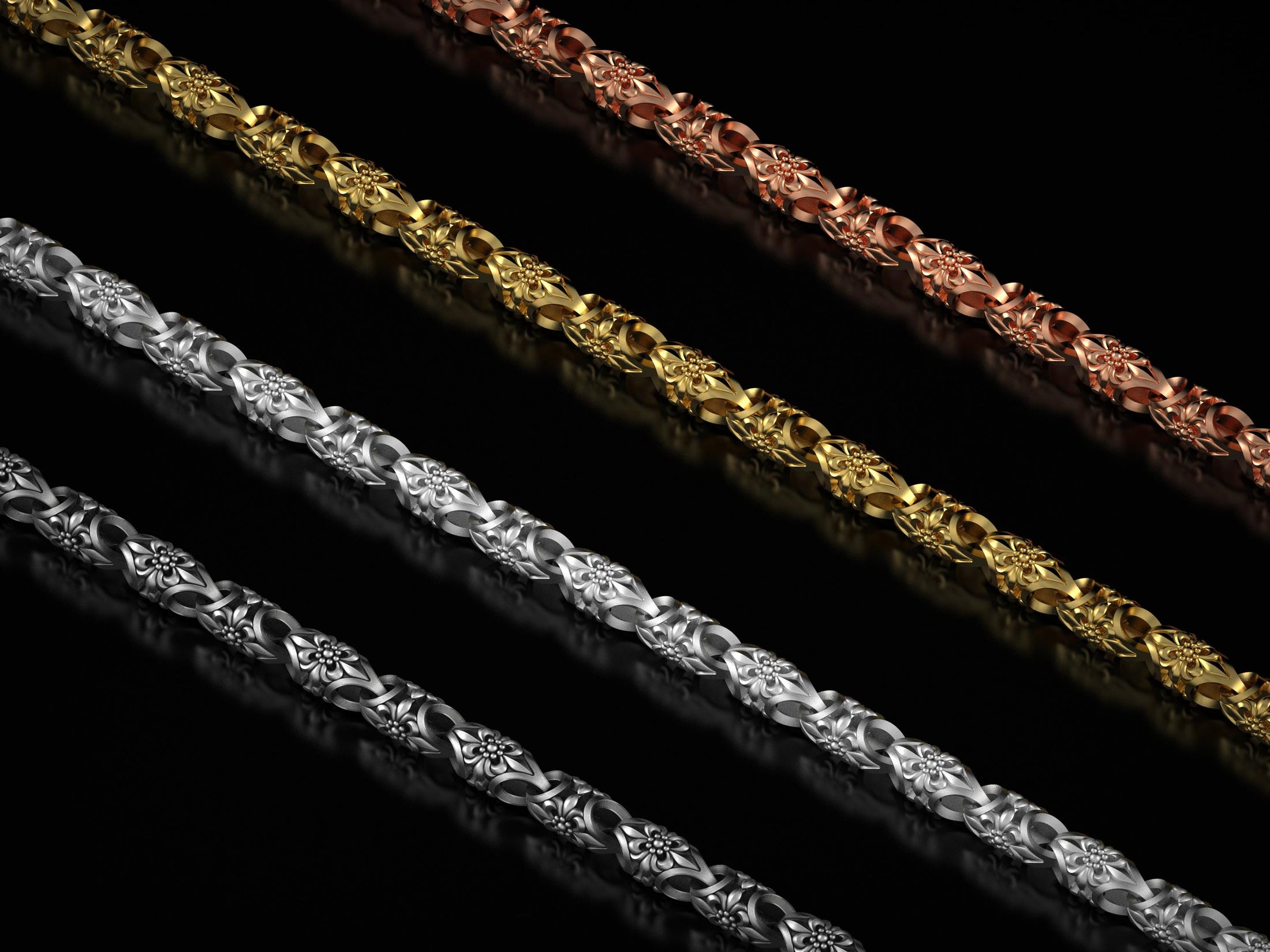 Angled perspective showing depth and engraving precision.