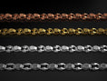 Load image into Gallery viewer, Detail shot of symmetrical octagon links with oxidized finish,

