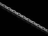 Polished rhodium plated rope link chain