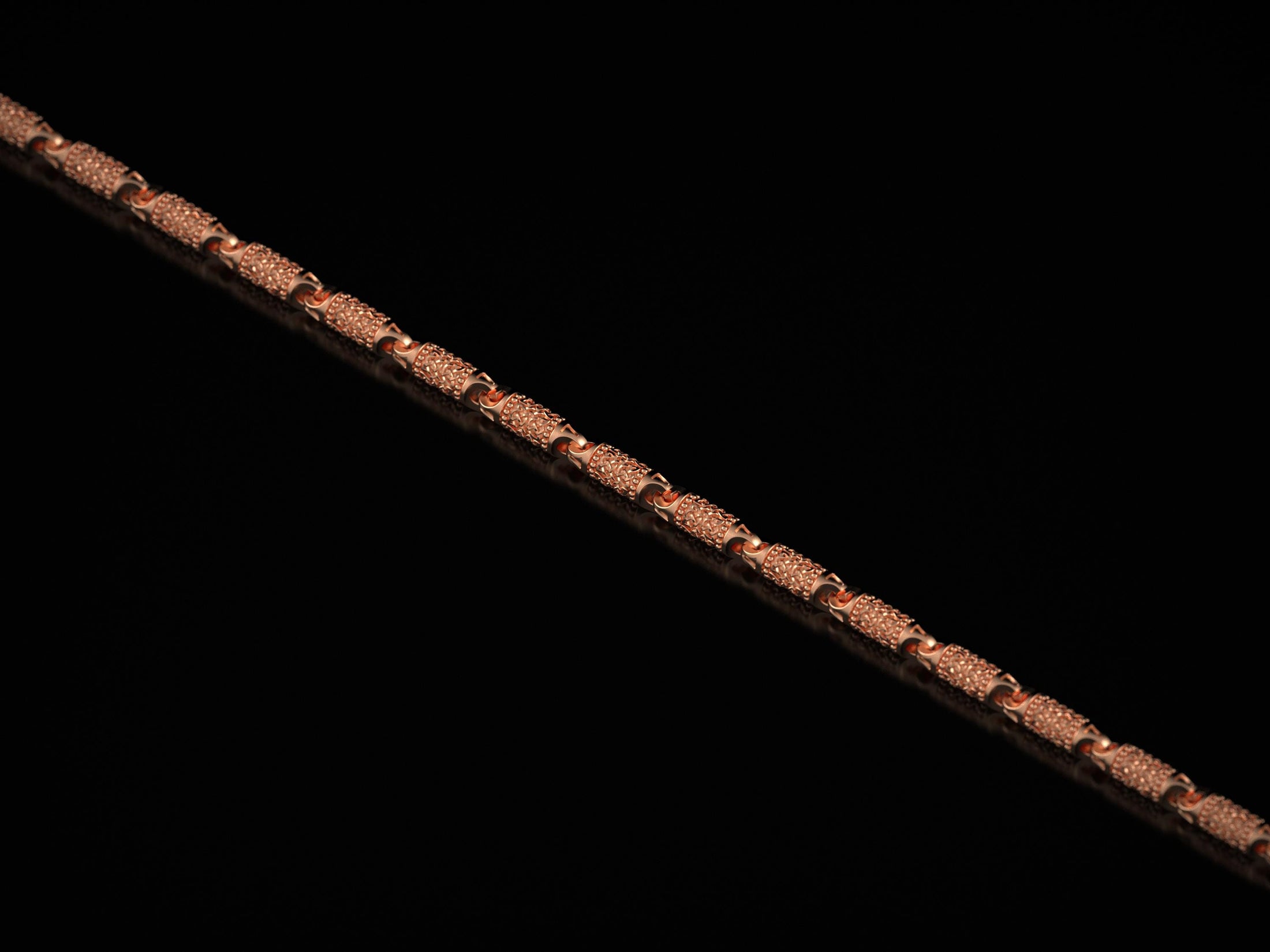Rose gold version of the Viking link chain