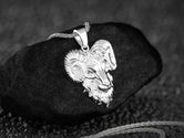 Ram Head Pendant Necklace – Sterling Silver Aries Totem Jewelry for Strength, Leadership & Zodiac Power Style