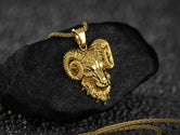 Ram Head Pendant Necklace – Sterling Silver Aries Totem Jewelry for Strength, Leadership & Zodiac Power Style