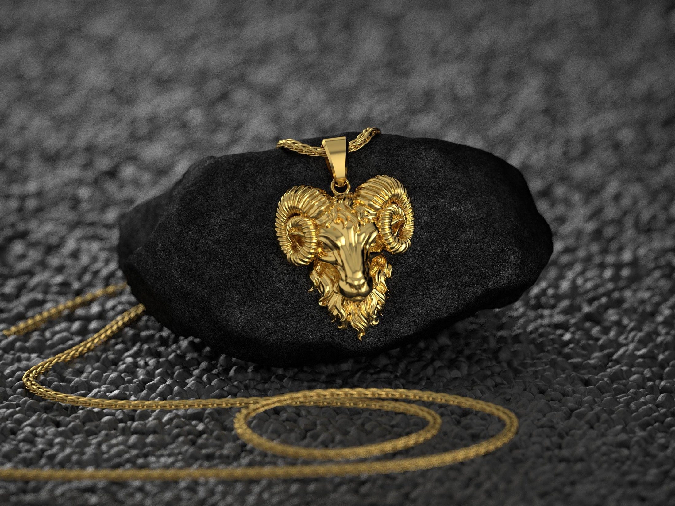 Ram Head Pendant Necklace – Sterling Silver Aries Totem Jewelry for Strength, Leadership & Zodiac Power Style