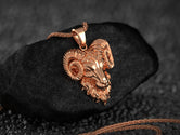 Ram Head Pendant Necklace – Sterling Silver Aries Totem Jewelry for Strength, Leadership & Zodiac Power Style