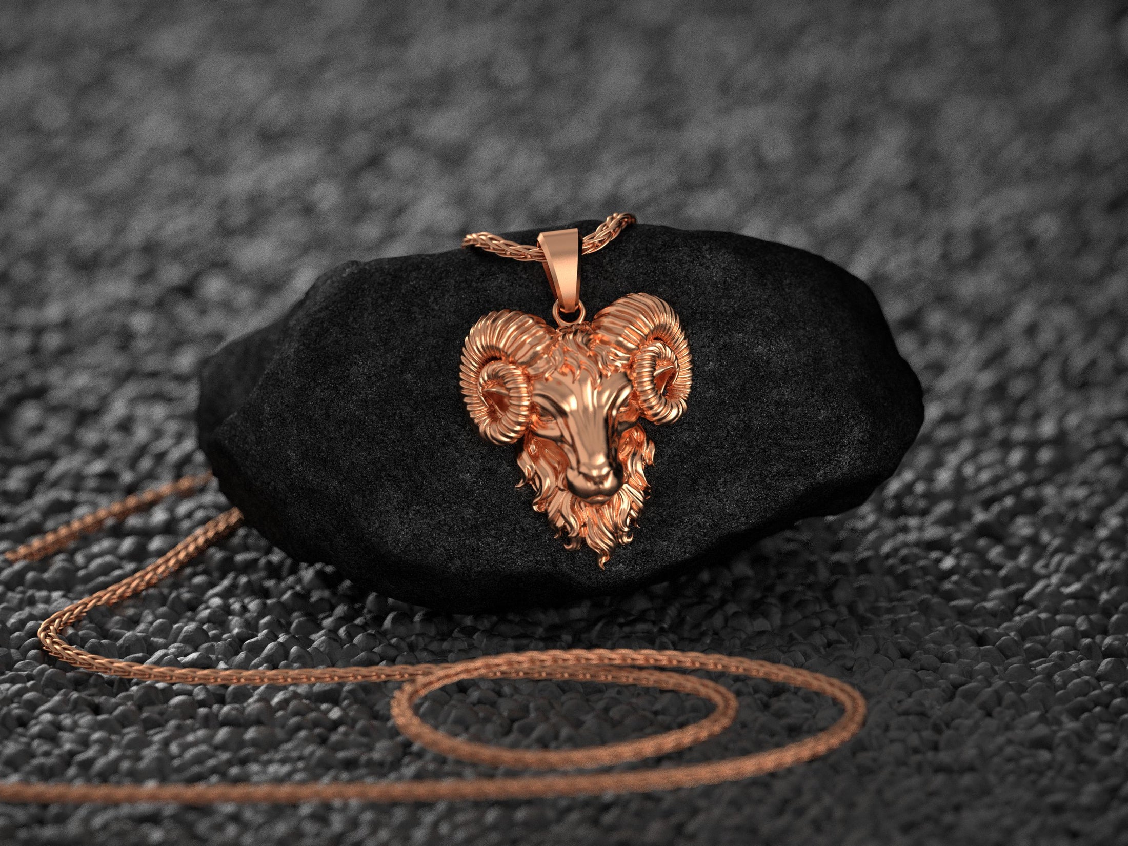 Ram Head Pendant Necklace – Sterling Silver Aries Totem Jewelry for Strength, Leadership & Zodiac Power Style
