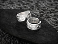 Load image into Gallery viewer, Silver tone adjustable Greek ring with warrior theme
