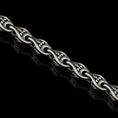 Load image into Gallery viewer, Close-up of oxidized Fleur-de-Lis chain link
