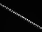 Solid 925 silver chain with geometric meander links