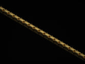 Gold plated spiral chain detail