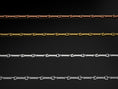 Load image into Gallery viewer, Mixed finish options of the twisted wire chain on black background
