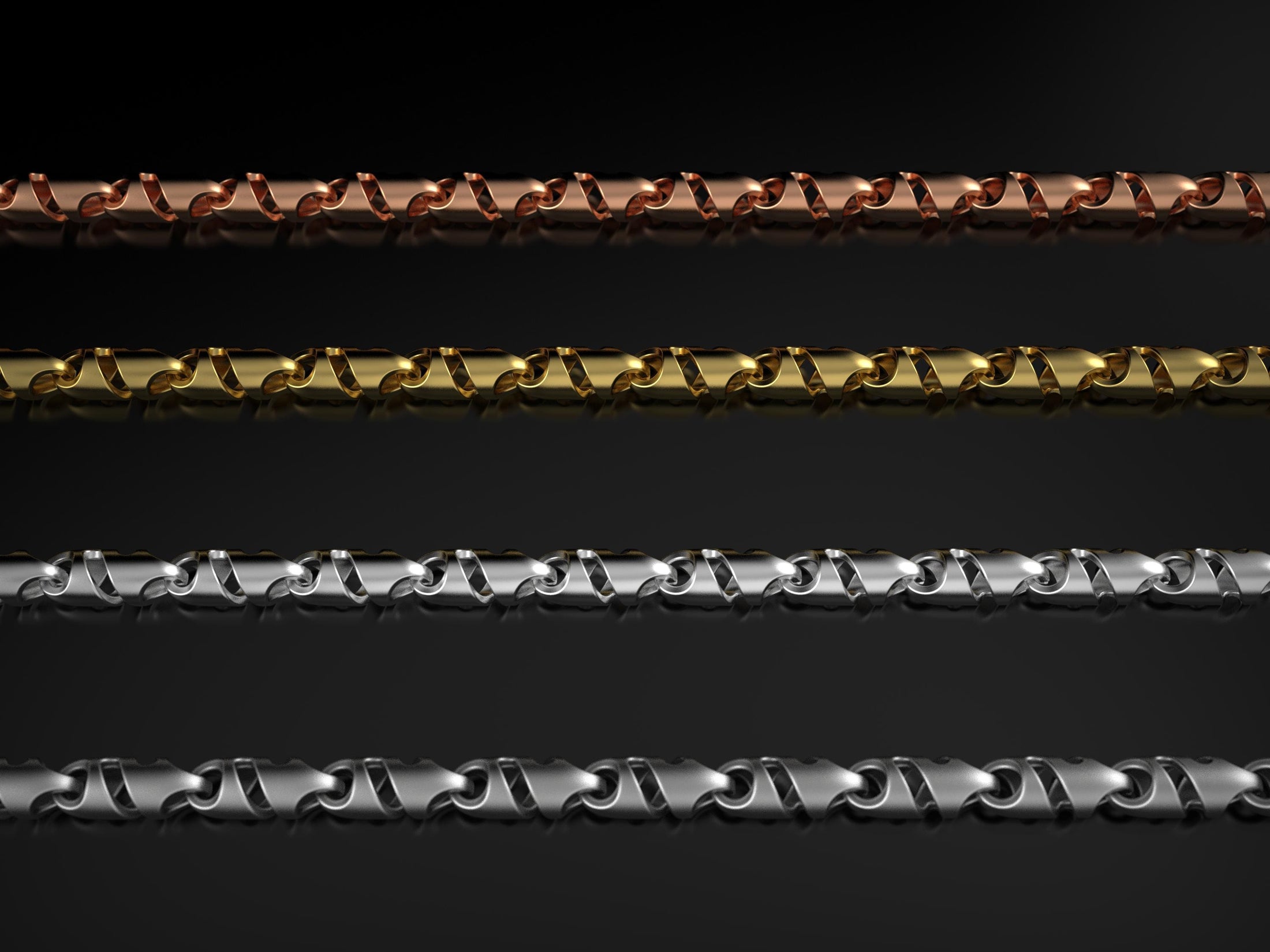 Chunky silver chain full view