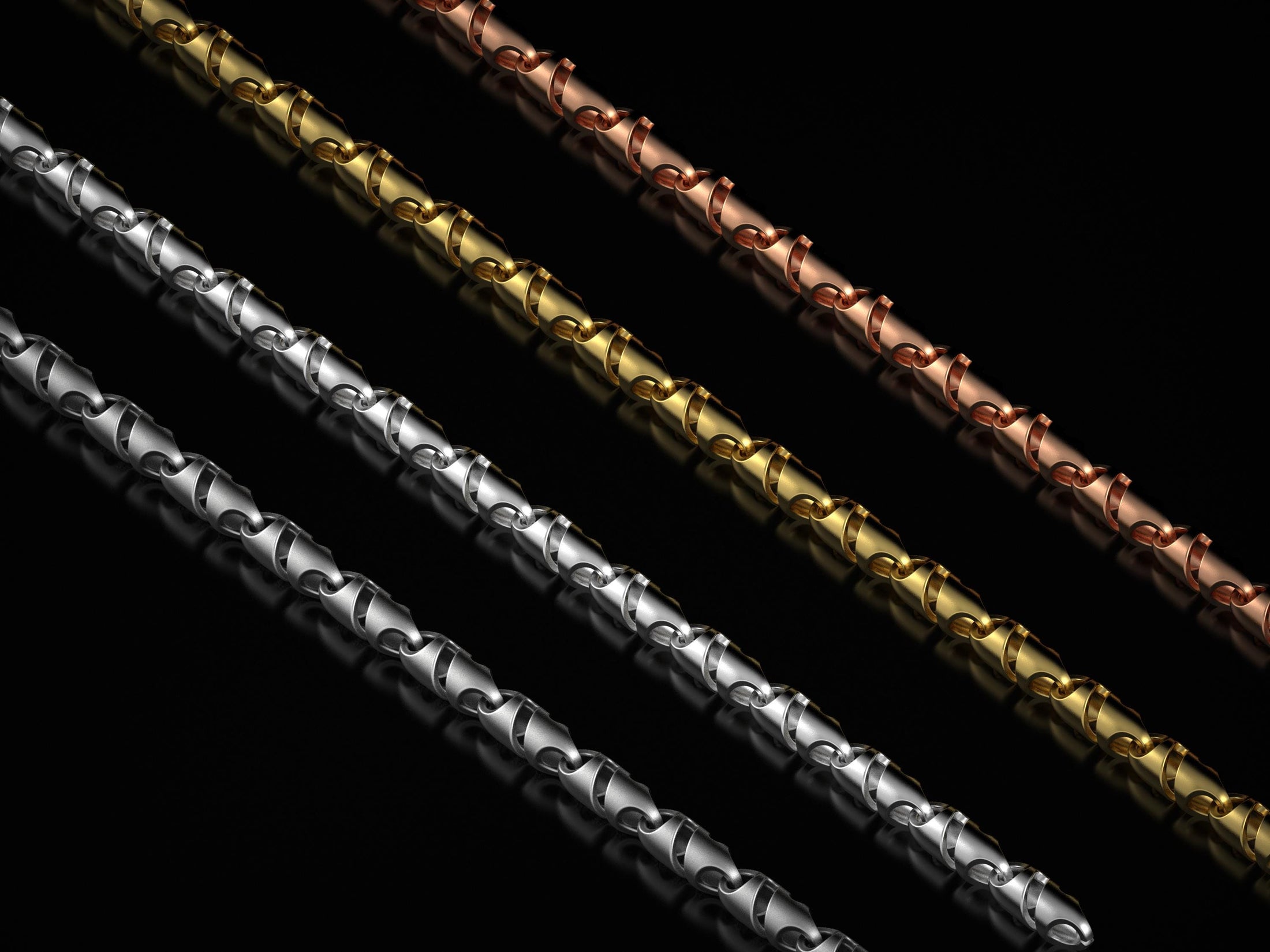 Masculine necklace with bold links