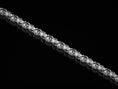 Load image into Gallery viewer, Polished 925 silver Celtic chain necklace on black background
