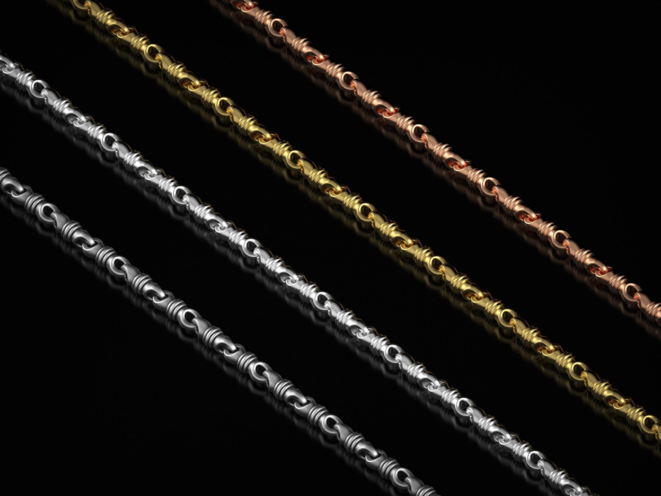 Four finish variations side by side