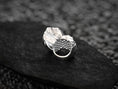 Load image into Gallery viewer, Rear interior view of silver skull pile ring.
