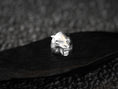 Load image into Gallery viewer, Front view of polished silver plating on werewolf signet ring.
