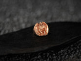 Front profile of rose-gold griffin ring highlighting warm plating.