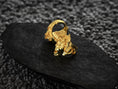 Load image into Gallery viewer, Interior view of gold-plated Medusa ring band.

