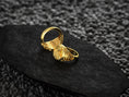 Load image into Gallery viewer, Interior view of the yellow-gold plated ring, showing the smooth polished underside.

