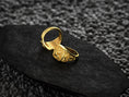 Load image into Gallery viewer, Templar Lion Signet Ring – Sterling Silver Crusader Seal Ring with Cross, Crescent & Star Symbolism for Knightly Heritage
