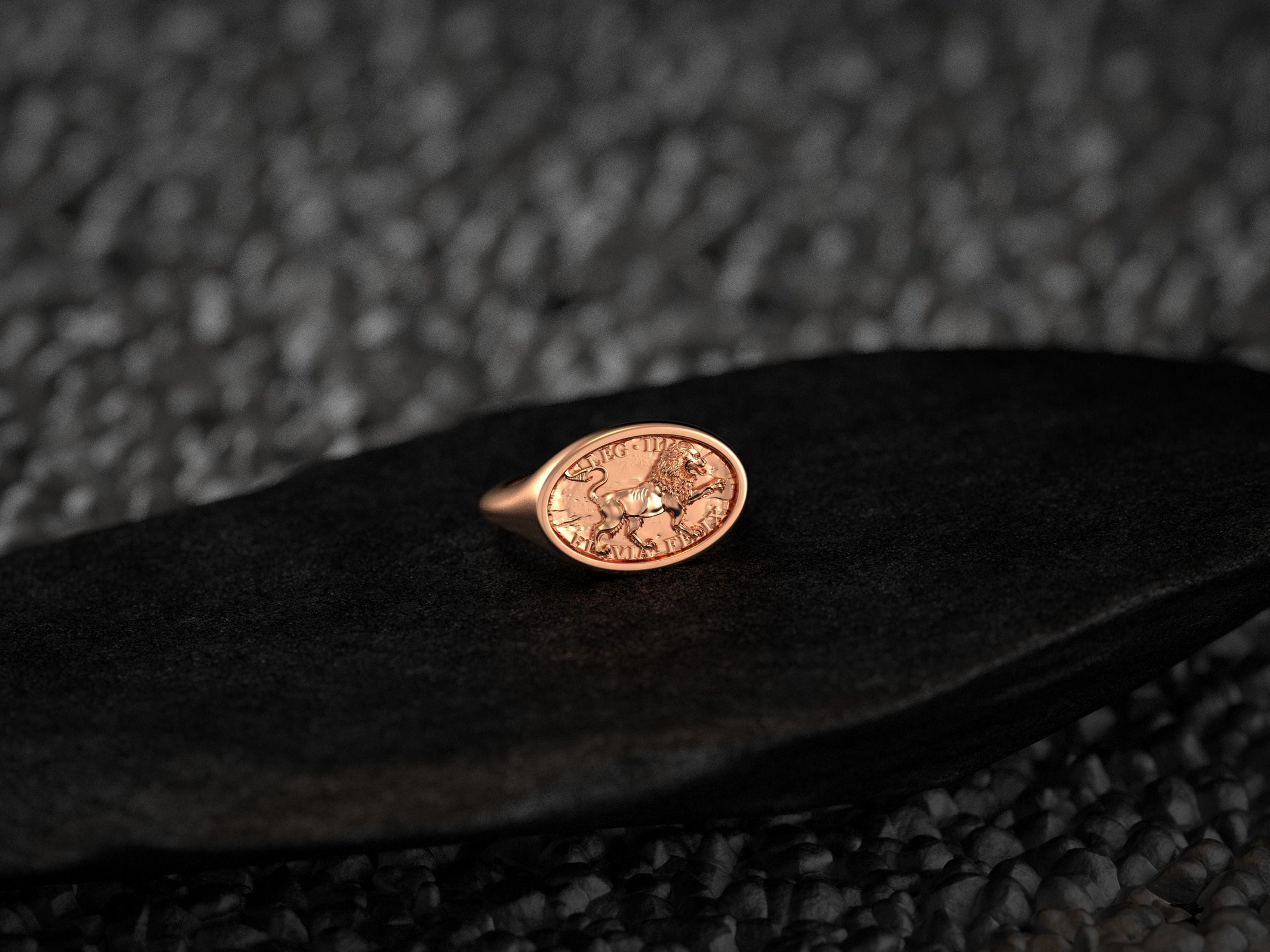 Roman Legion Ring – LEG III Flavia Felix Antique-Style Signet Ring, Ancient Roman Military Jewelry, Men’s Sterling Silver Gift