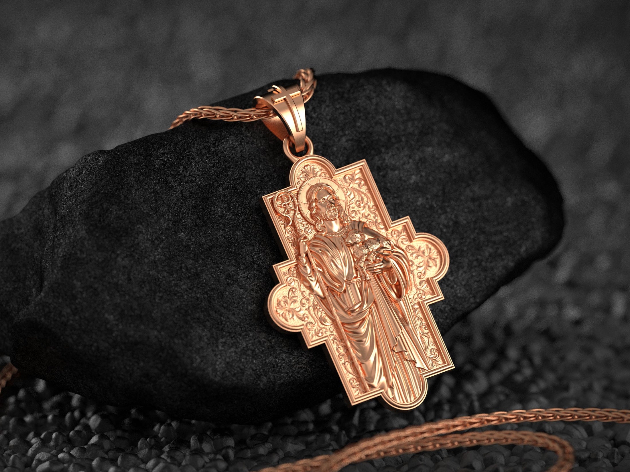 Good Shepherd Jesus Pendant